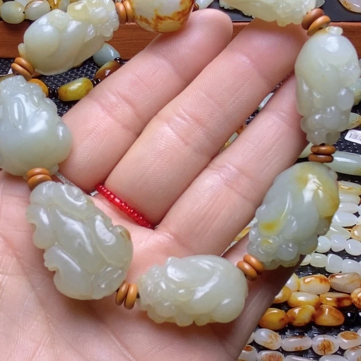 和田玉手链未镶嵌逆*行