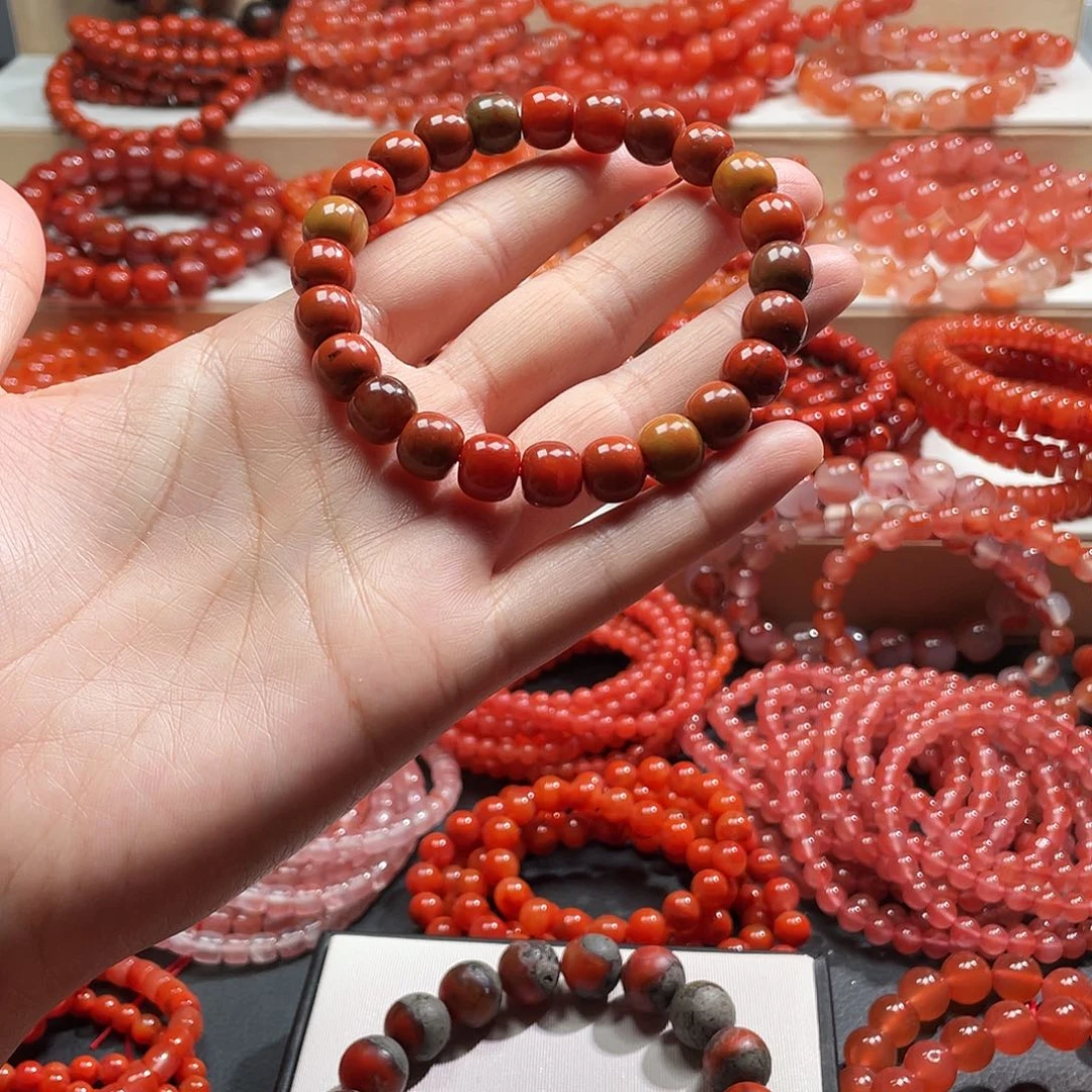 南红玛瑙未镶嵌手链