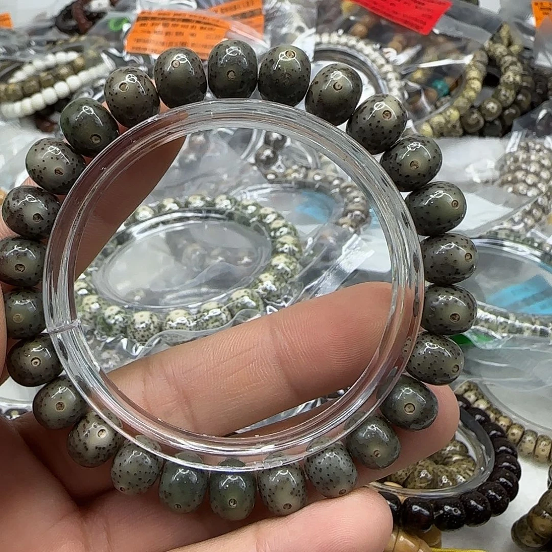 手串星月菩提190变态绿星月菩提10×8单圈苹果