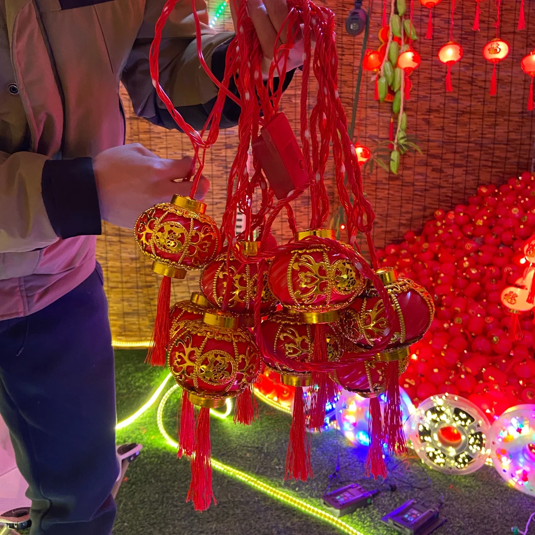 春节红灯笼装饰灯小院阳台喜庆氛围灯串灯