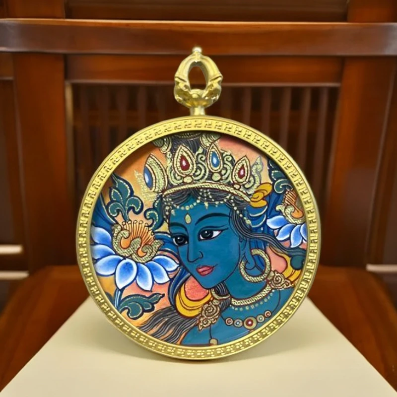 【绿度母】青海热贡纯手绘矿物颜料