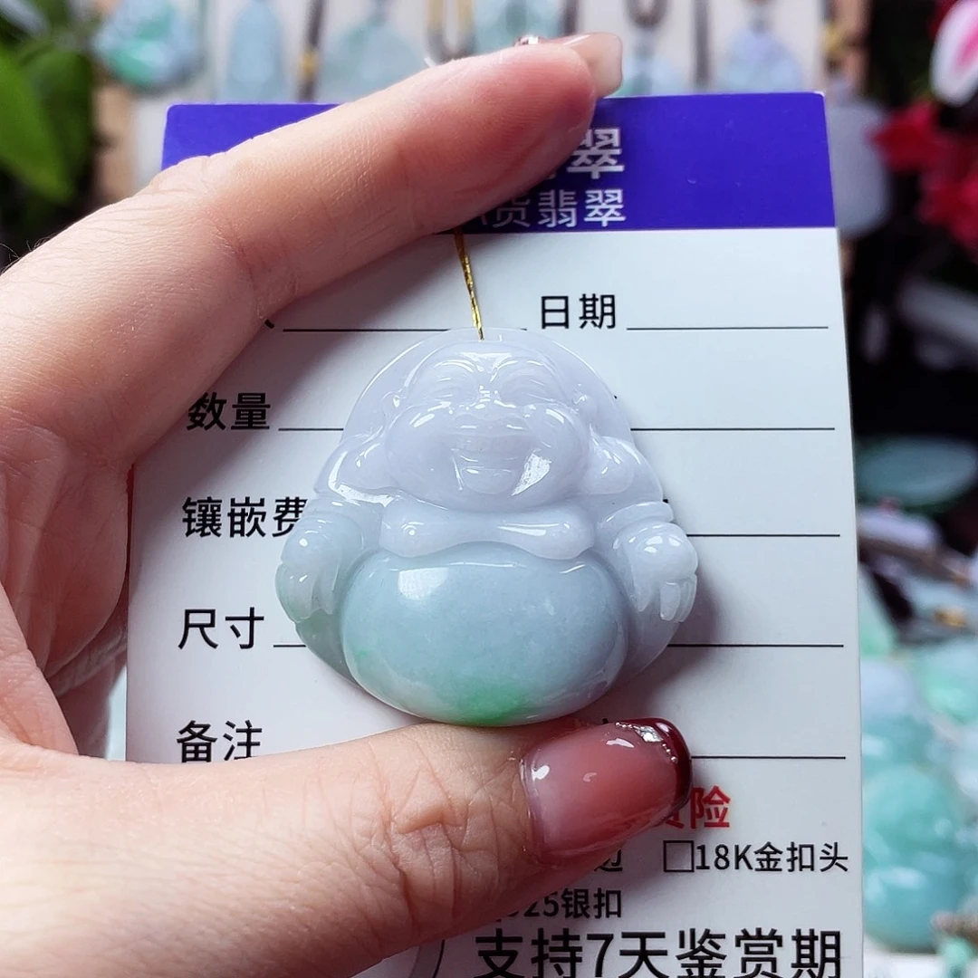 翡翠未镶嵌颈饰佛公66