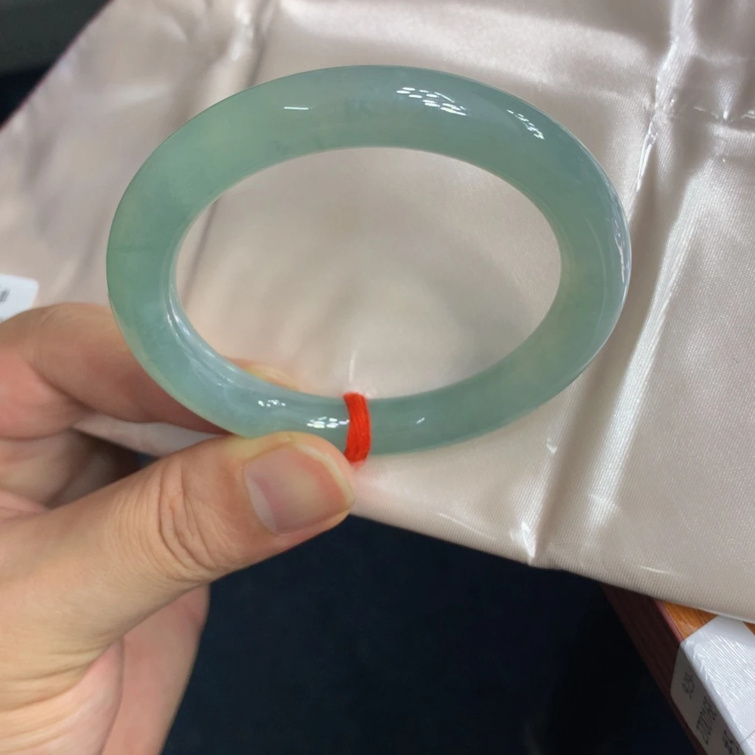 未镶嵌手镯翡翠翡翠手镯湖水绿圆条19