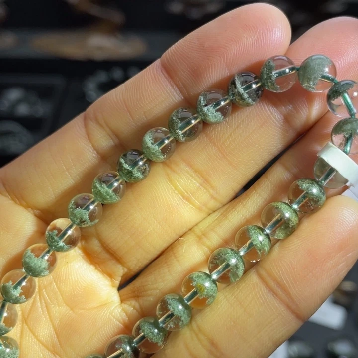 手链未镶嵌水晶绿幽灵聚宝盆6.7