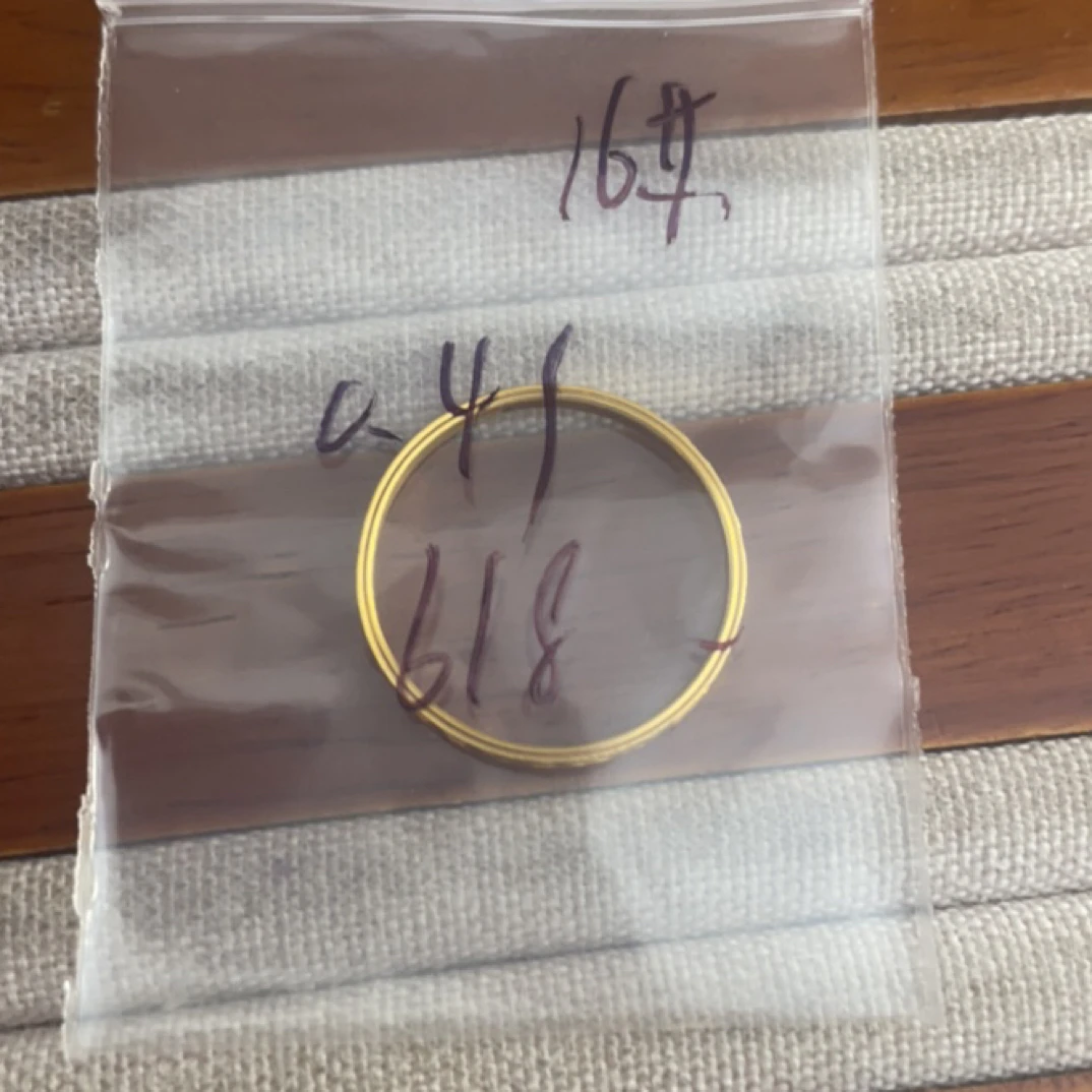 A6克重0.49 16号 碎冰冰戒指 足金999