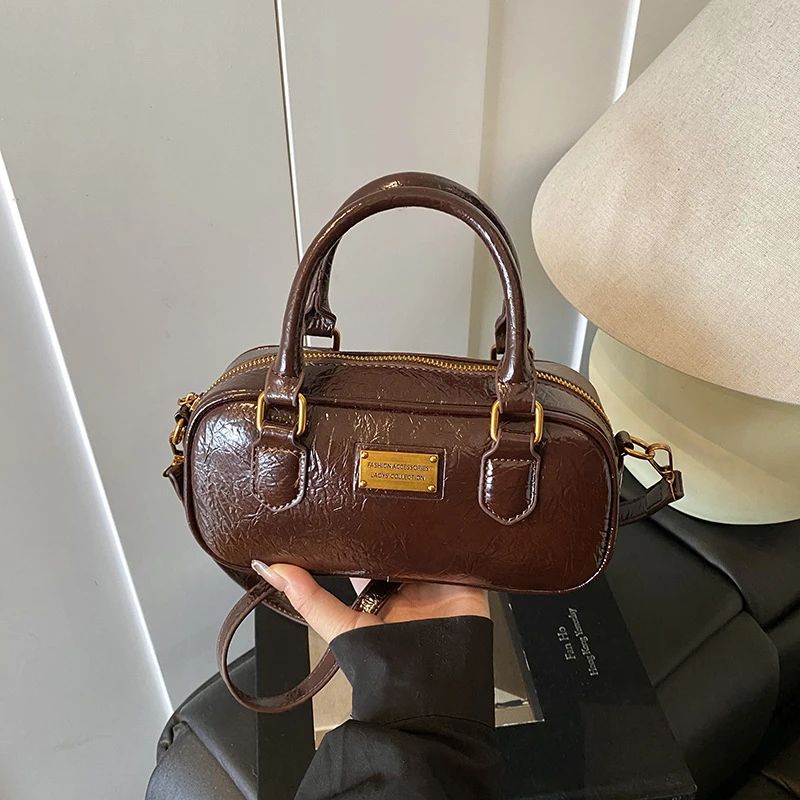 R家复古保龄球单肩包包女新款直播爆款韩版百搭时尚斜挎包流行通