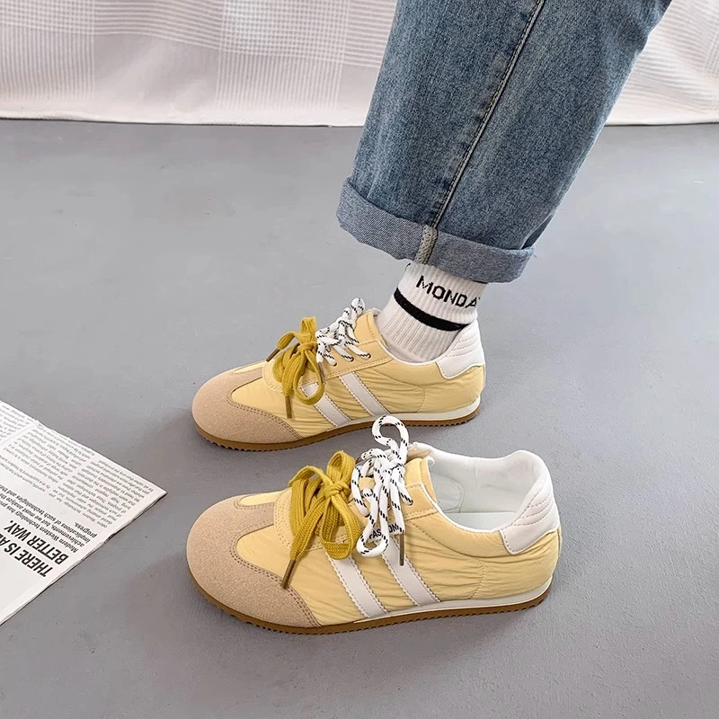 复古德训鞋女2025年夏季新款爆款小众软底阿甘鞋薄款休闲运动板鞋