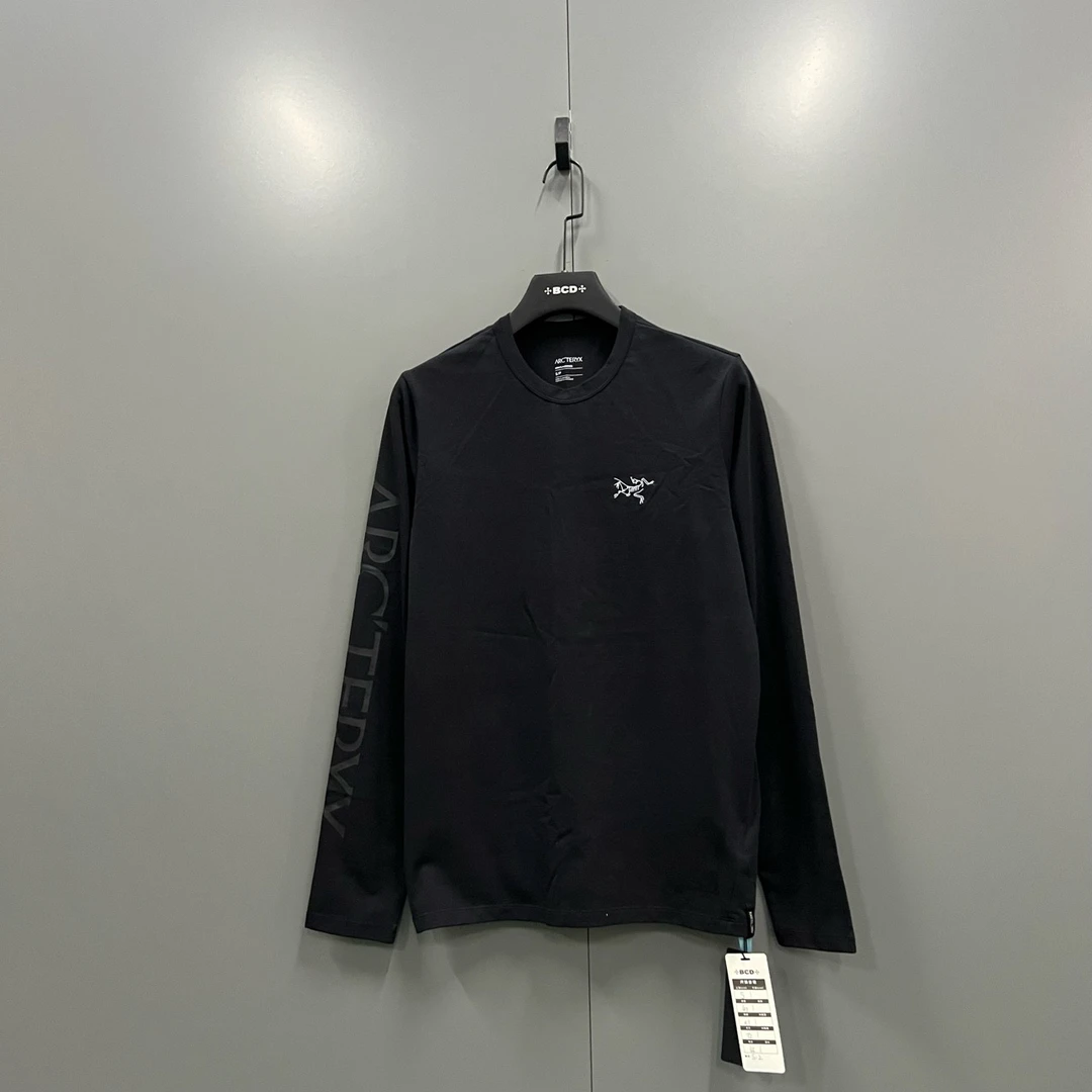 95新 ARC'TERYX/始祖鸟 （jp）226黑色徽标刺绣长袖 S码