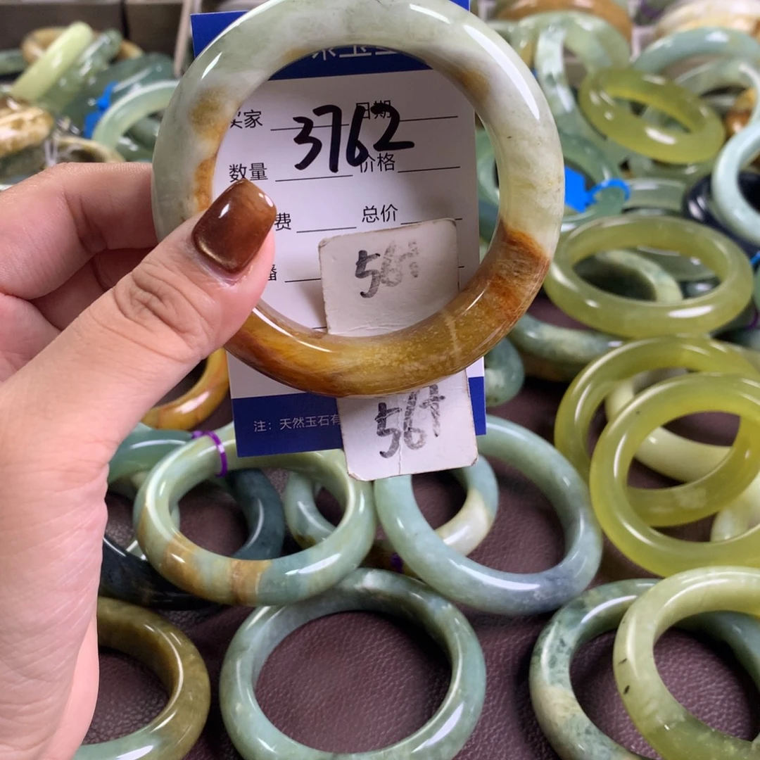 未镶嵌蛇纹石玉手镯3762