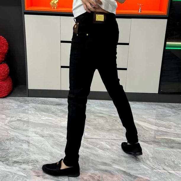 6101-秋季男士不掉色时尚欧货高品质修身小脚牛仔裤