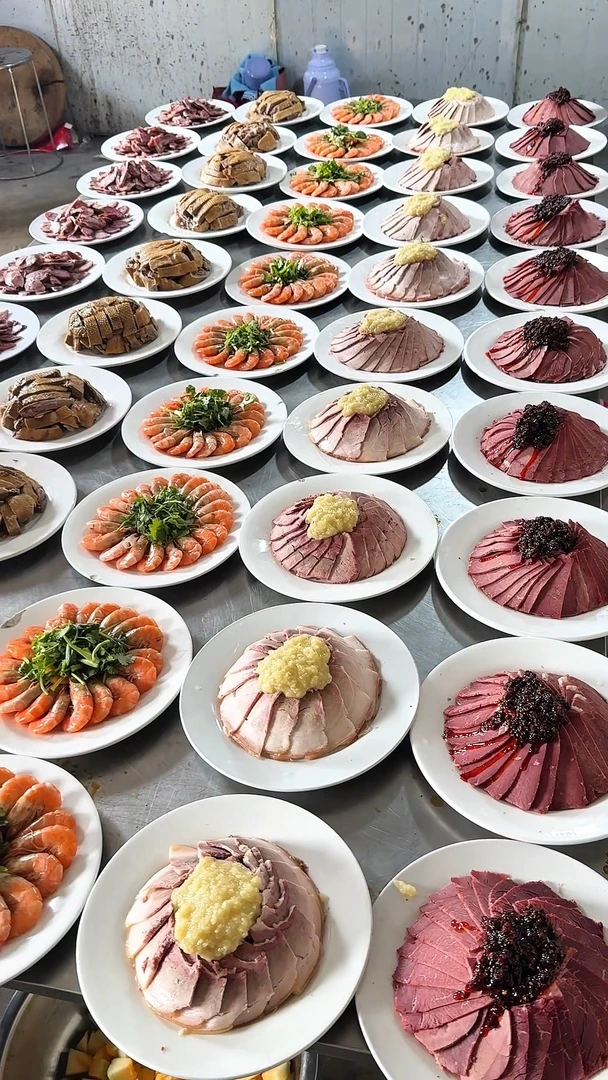 苏北大席菜宿迁特色凉菜咸肉蒜泥咸肉家乡味道