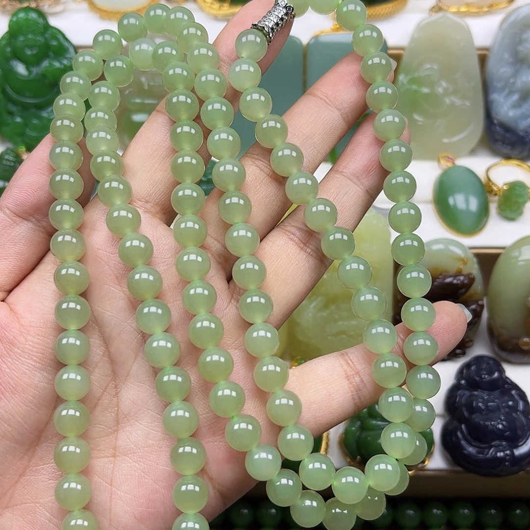 项链未镶嵌和田玉108颗卡8