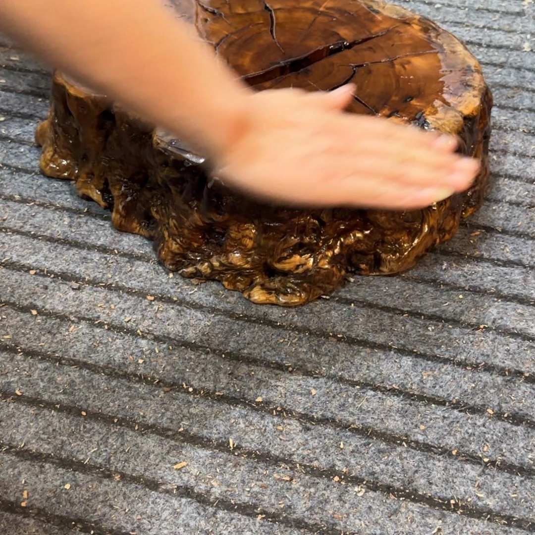 何***璟龙纹鸡心枣木手工艺品