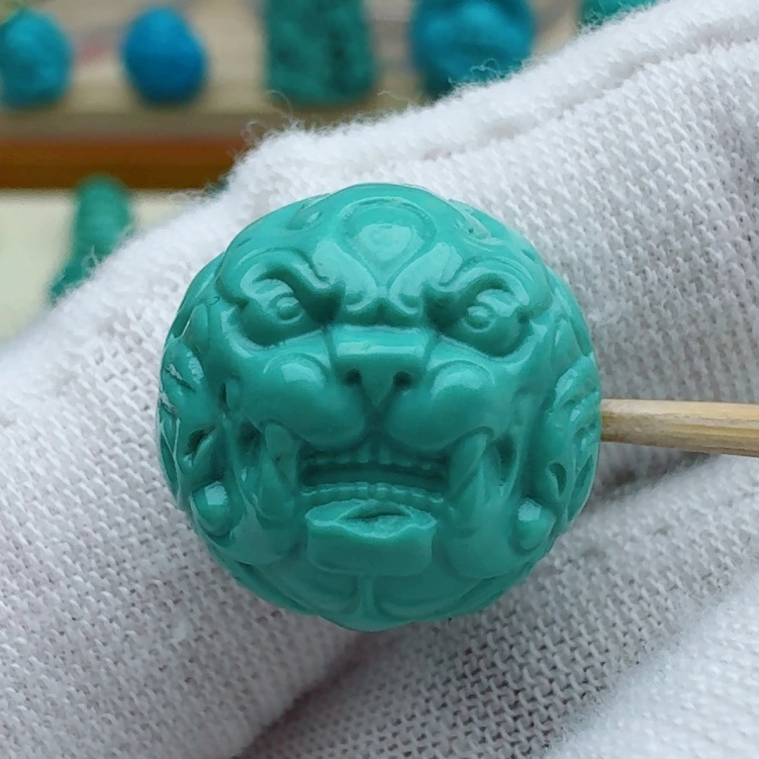 绿松石未镶嵌貔貅珠14.7