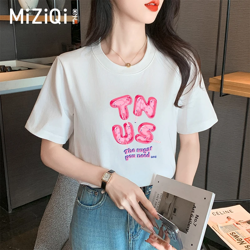 2025新款白色纯棉夏季短袖T恤爆款宽松休闲百搭换季贴身短袖内搭