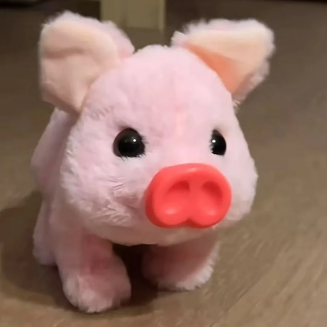 电动会叫会走路动鼻子的小猪兔子毛绒玩具宠物过家家玩具拱鼻子猪