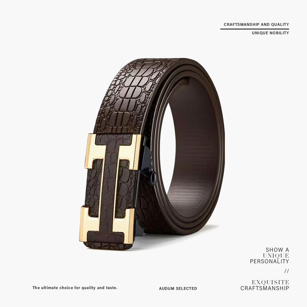 2025新款H扣男士腰带自动扣内穿皮带商务休闲百搭裤腰带男款5