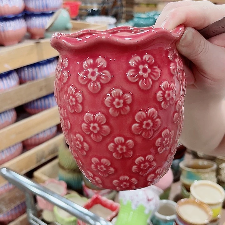 有孔.凑单10元陶瓷花盆发货！