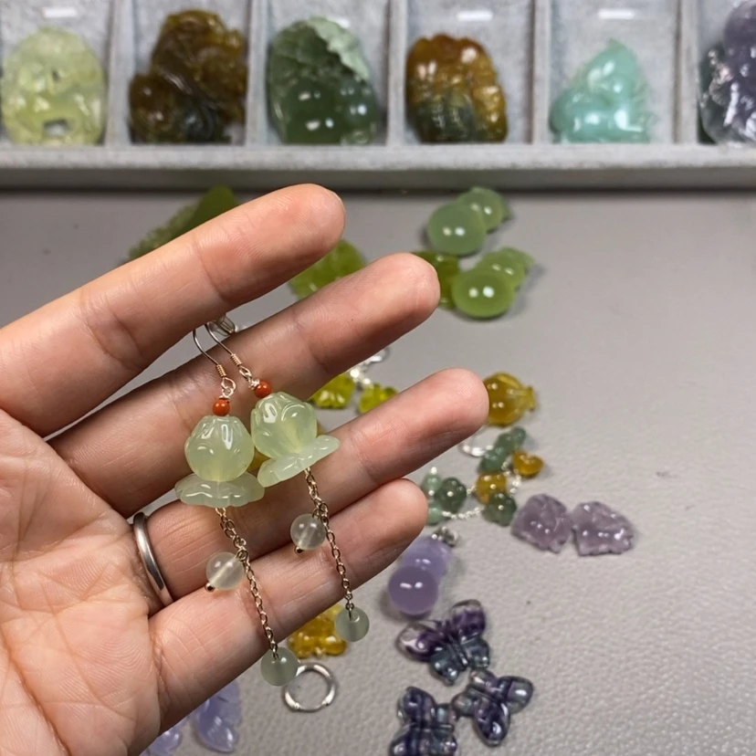 【闪购商品】未镶嵌蛇纹石玉挂件耳饰耳环项链