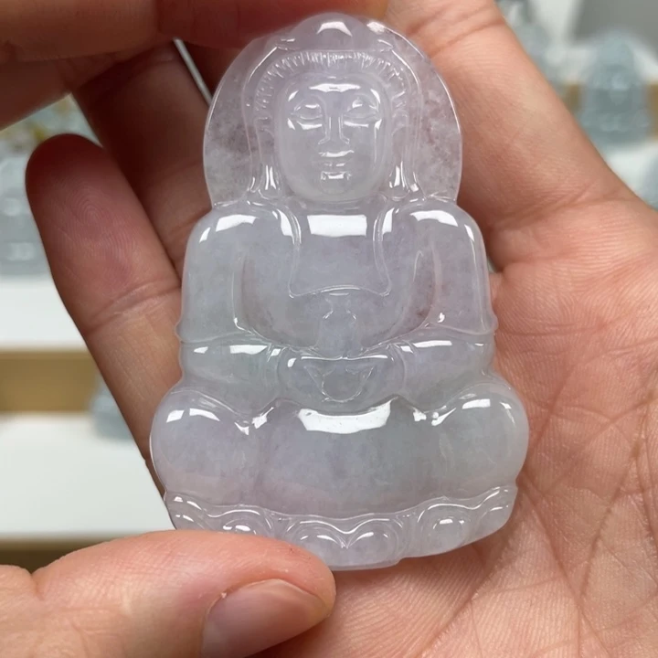 翡翠未镶嵌颈饰天然缅甸翡翠A货观音5号