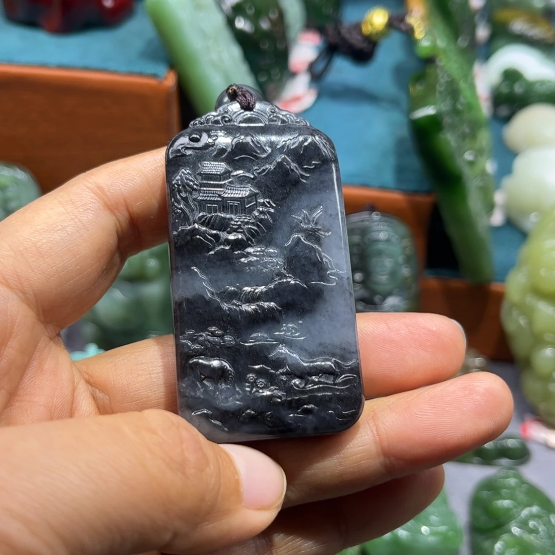 和田玉未镶嵌颈饰