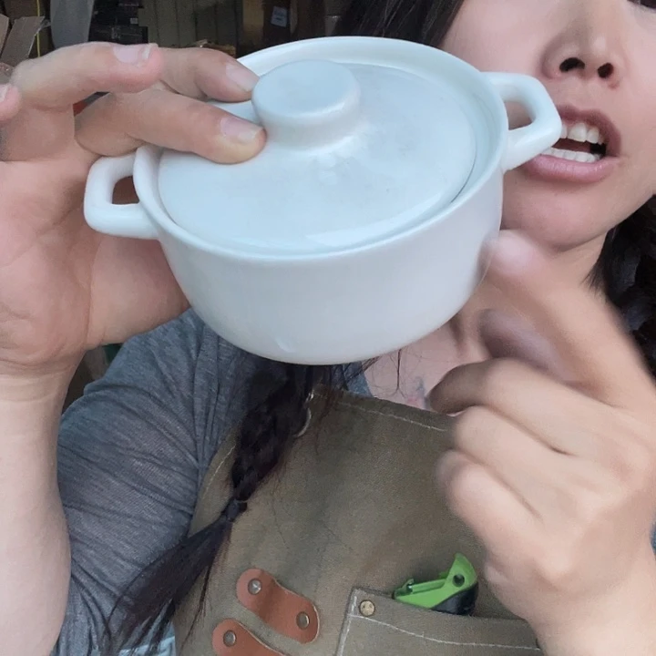 外贸尾单高温陶瓷微瑕发两个白色