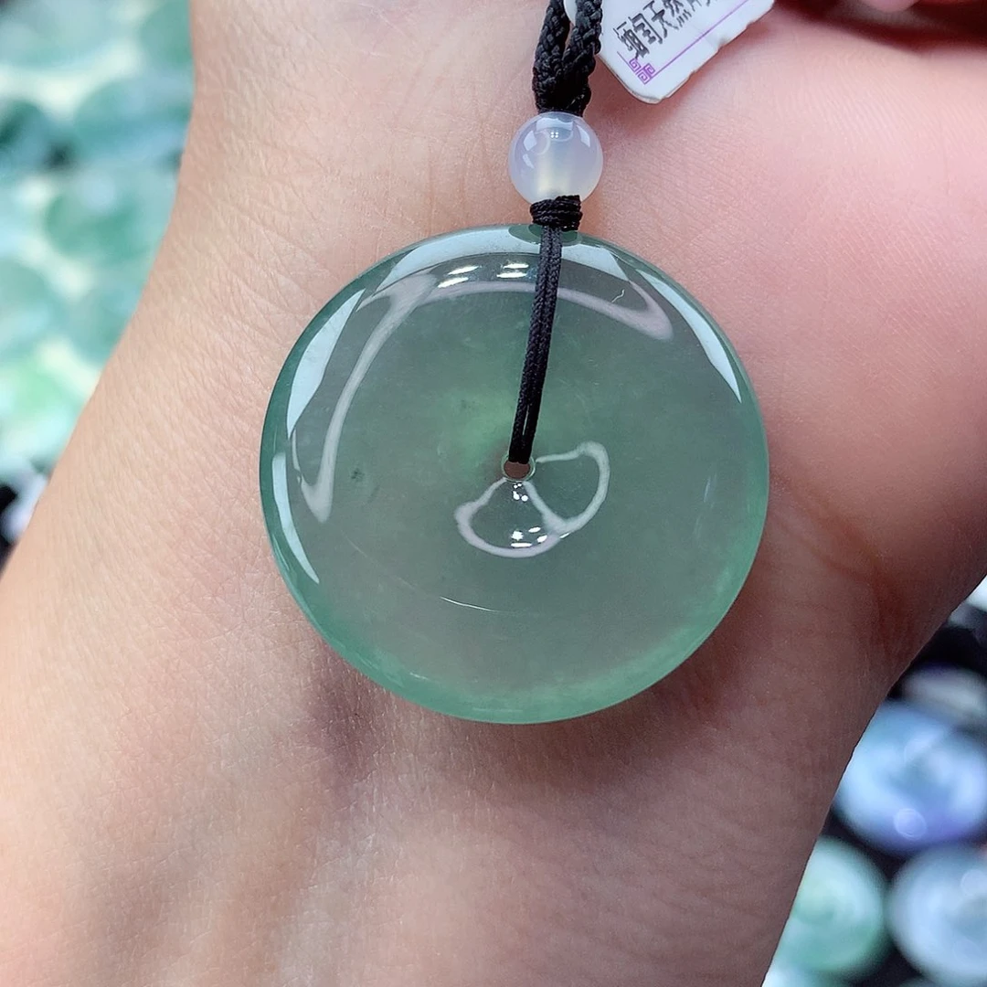 翡翠未镶嵌颈饰编号94尺寸27.0-5.0