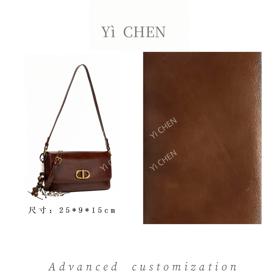 【Yì CHEN】QYX-98033-可可棕 简约时尚女士新款轻奢单肩斜跨包
