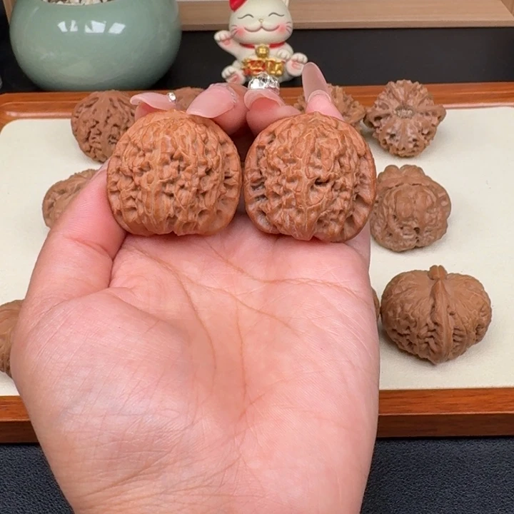 把件文玩核桃全品白狮子36