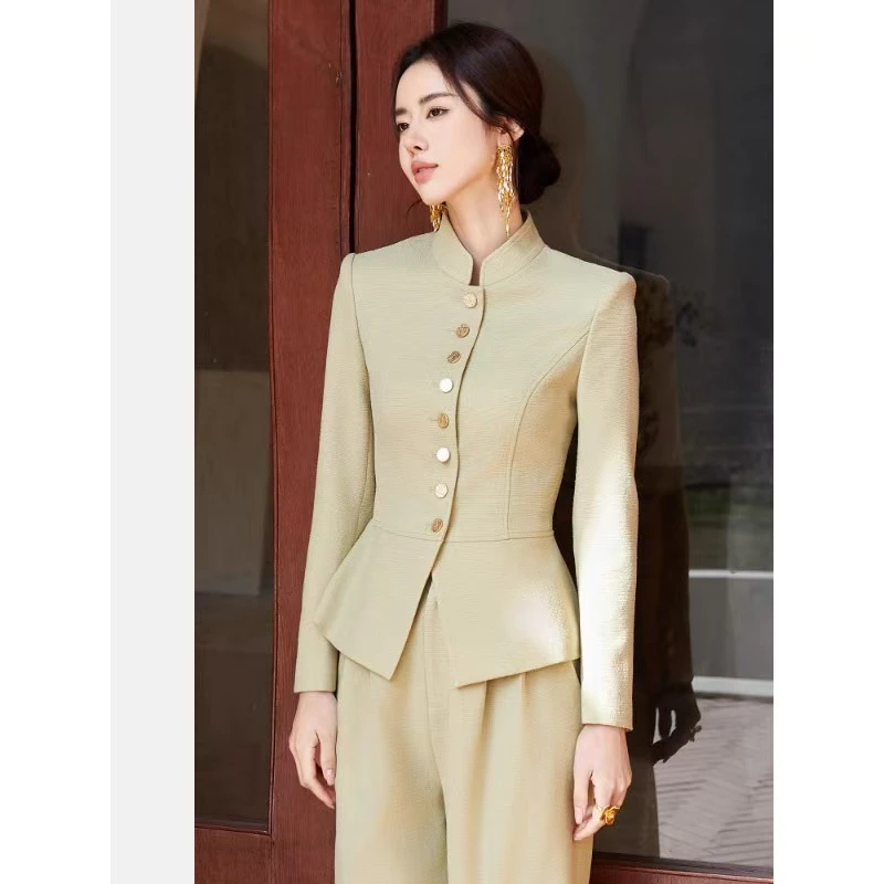 【纪朵研】1247中山装西装外套女2025秋季新款新中式国风西服上衣