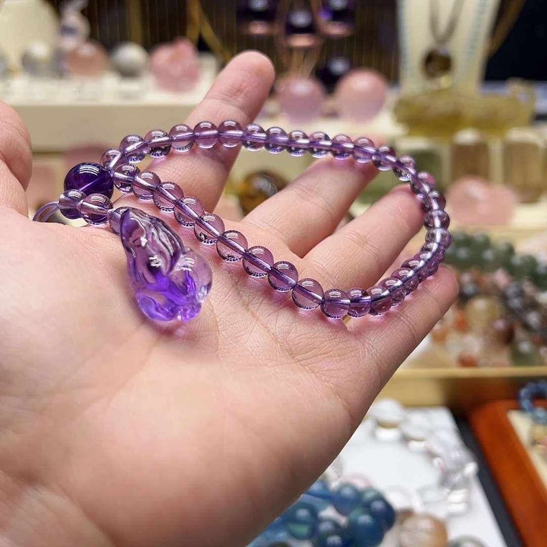 紫晶手链未镶嵌静**?定制