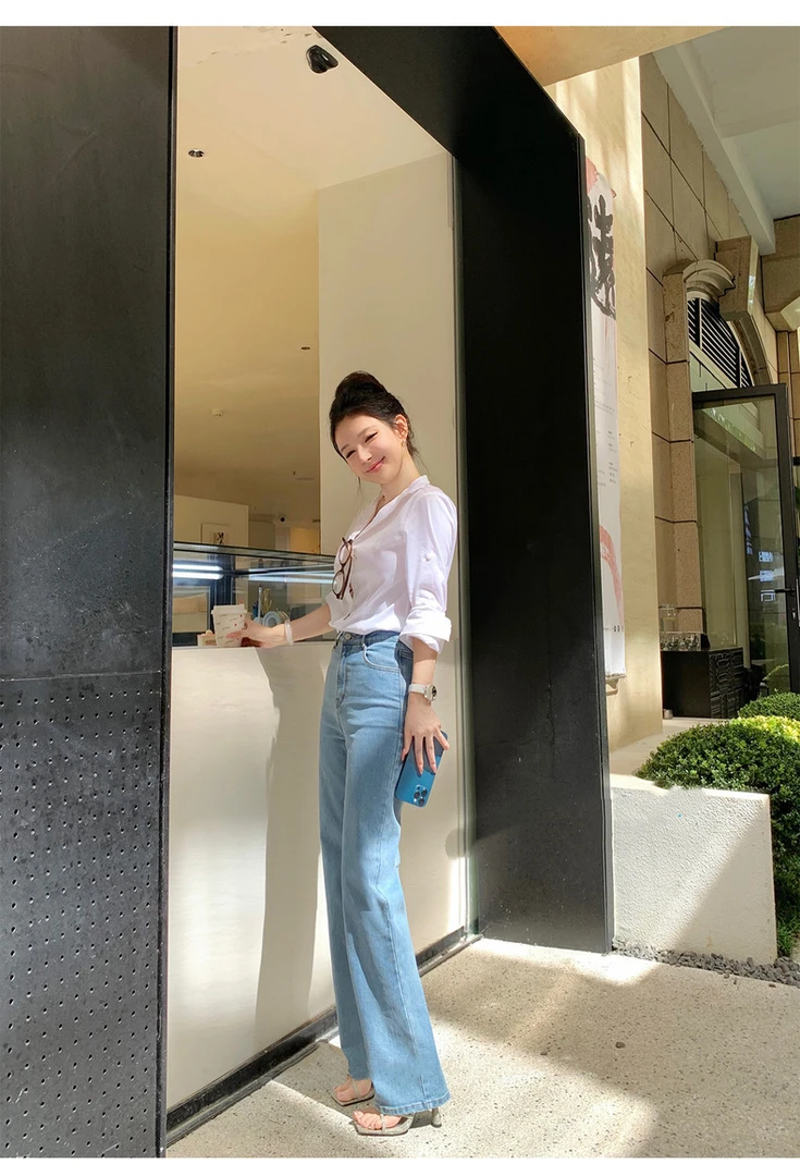 【小个子衬衫】露思同款轻熟百搭白色衬衣春秋休闲时尚短款立领上衣