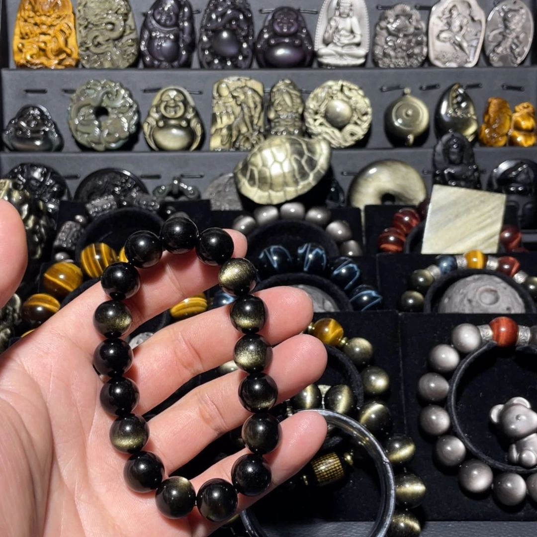 未镶嵌黑曜岩珠宝奇石S****）