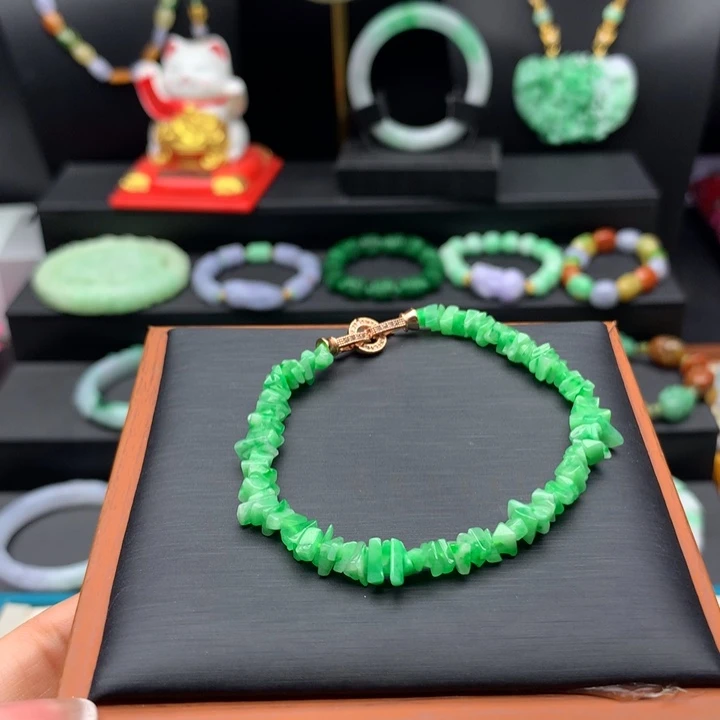 未镶嵌手链翡翠翡翠碎石