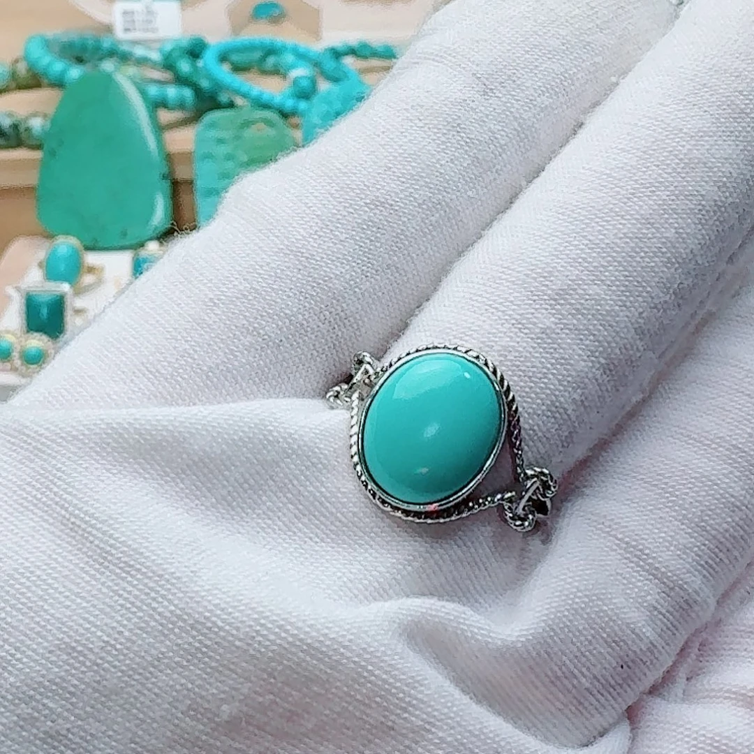 银S925镶嵌绿松石配饰