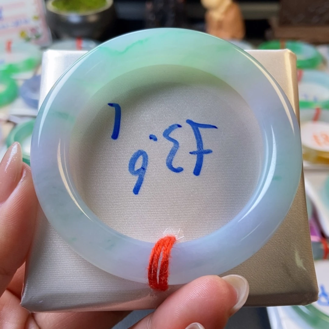 翡翠未镶嵌手镯7冰果冻胶飘金丝翠