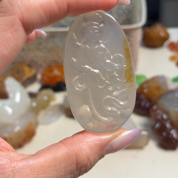 玛瑙/玉髓未镶嵌吊坠(不含链)