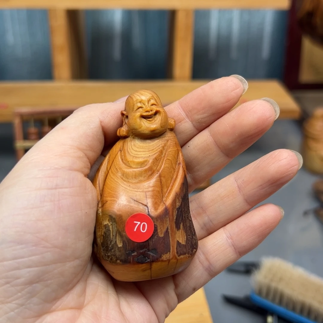 顺***水木崖柏木摆件手把件