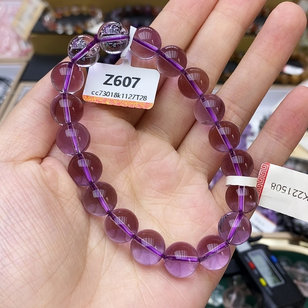 未镶嵌手链水晶Z607 紫水晶 10m+