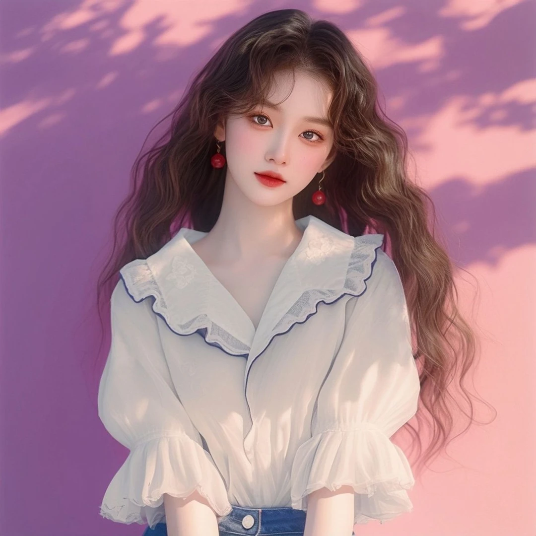 白色娃娃领雪纺漂亮衬衫2025新款夏季小众独特别致泡泡上衣