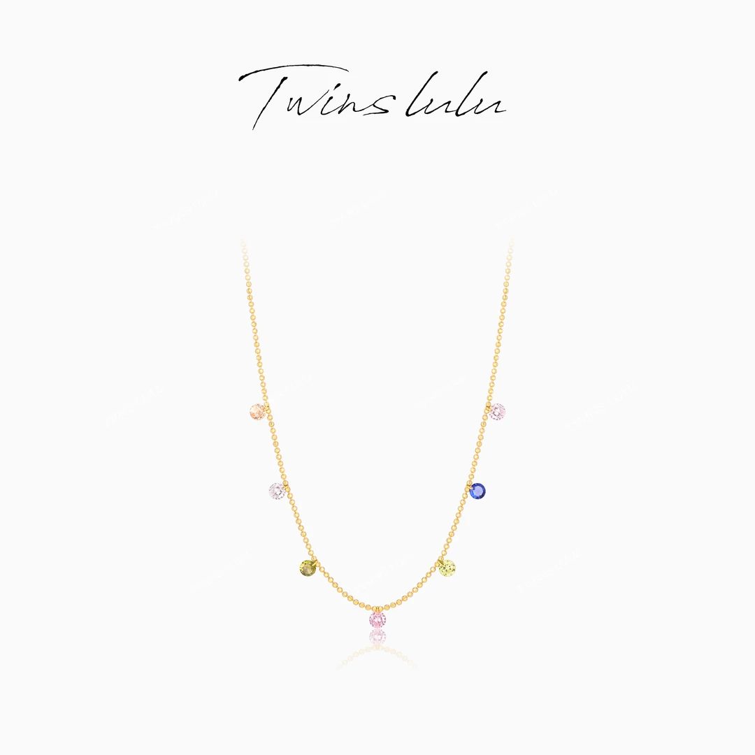 铜合金项链 TWINS LULU 时尚高级氛围感彩色项链TSJ8548