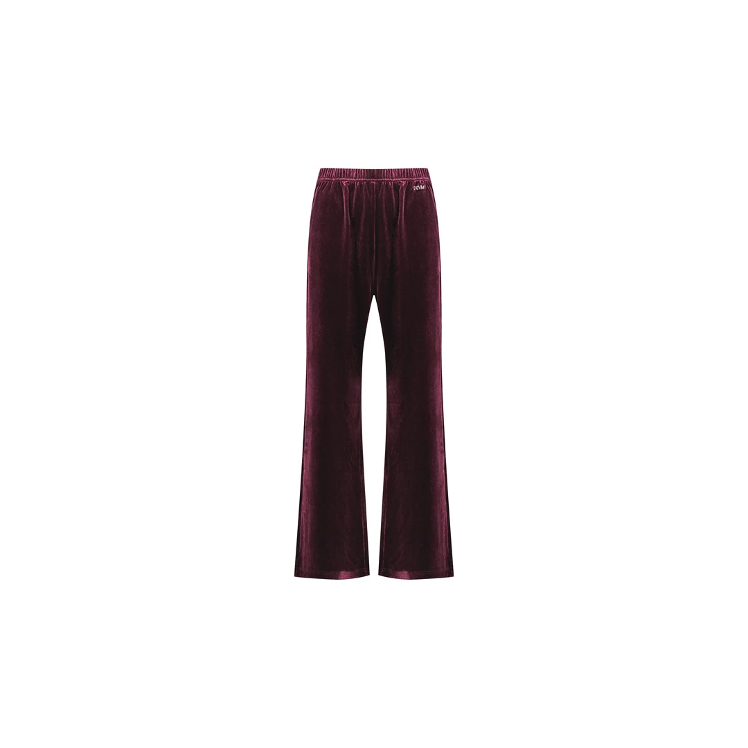 【行走间的波光粼粼】光感丝绒像筋腰阔腿裤WT42UFU031