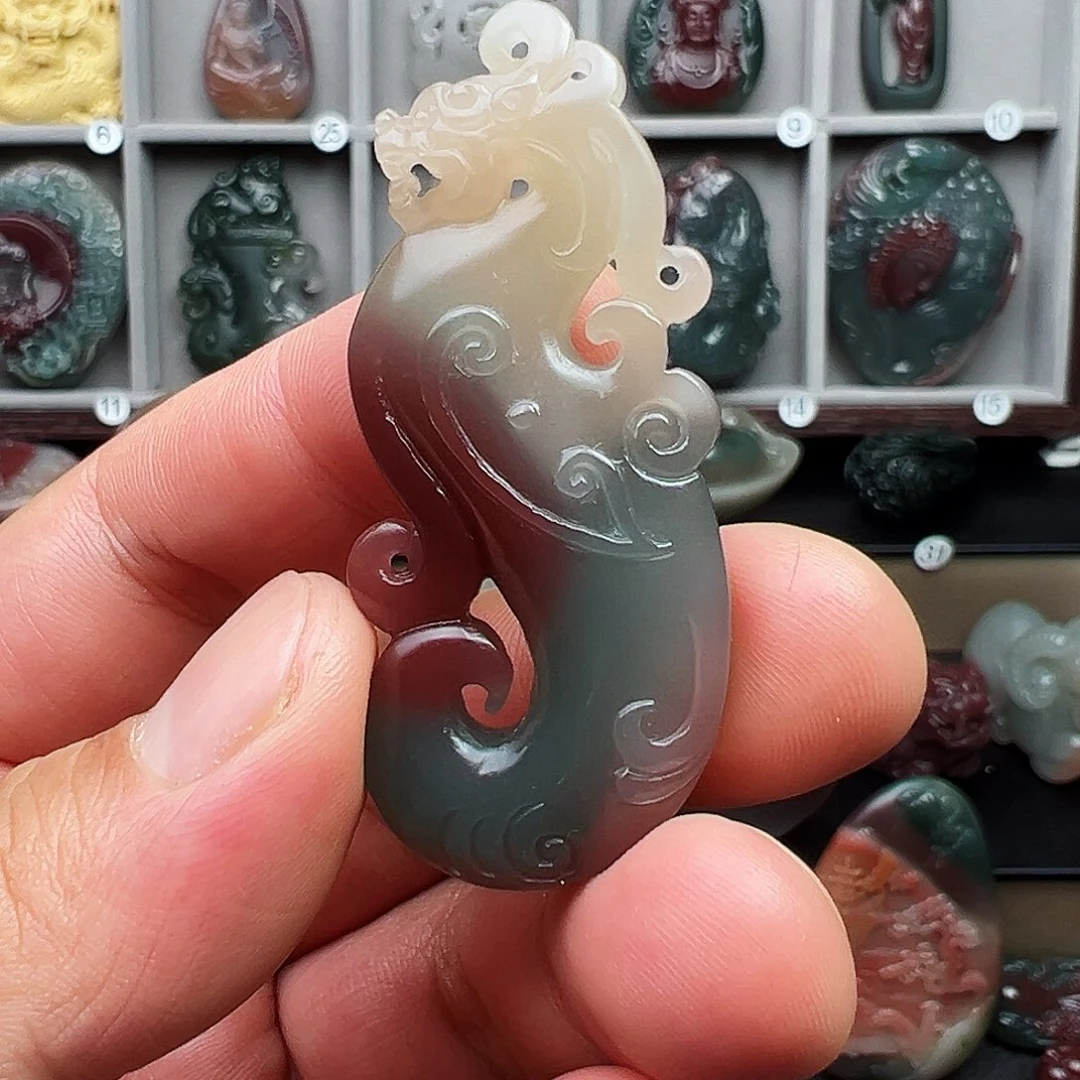 福***捐玛瑙/玉髓未镶嵌秦紫玉