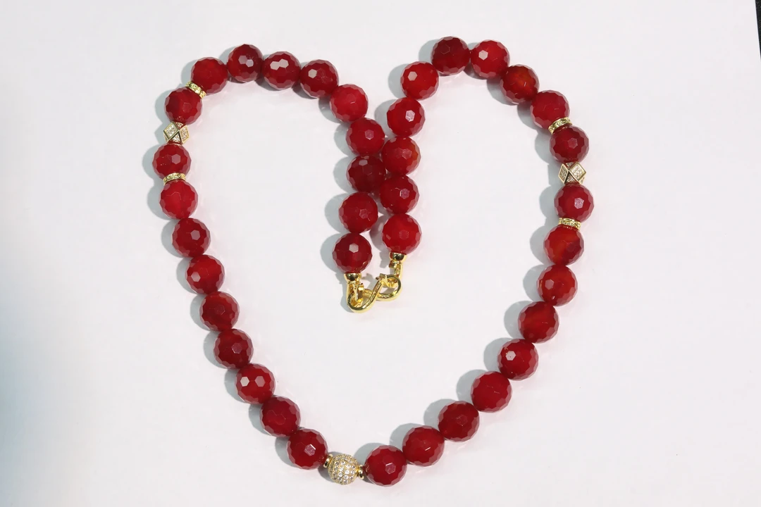 TYXL489红色多切割项链吊坠