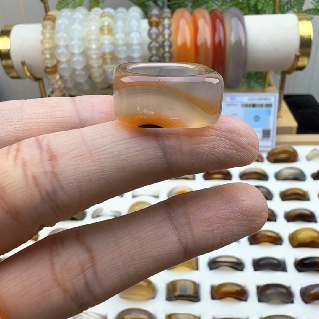 玛瑙/玉髓未镶嵌戒圈12/13圈
