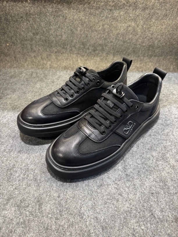 33188牛皮配网透气舒适休闲鞋