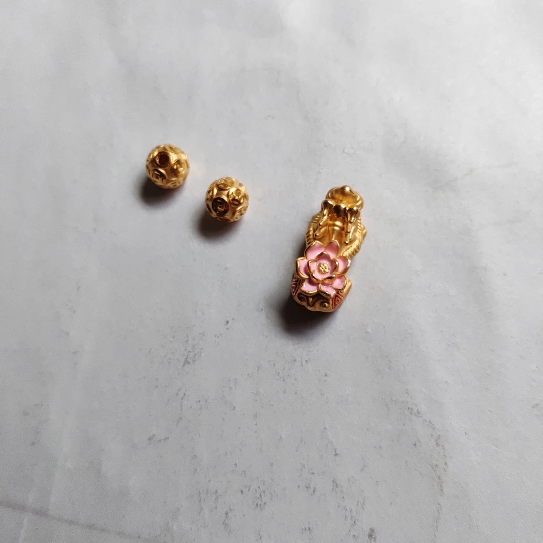 金元宝足金999貔貅珠子首饰