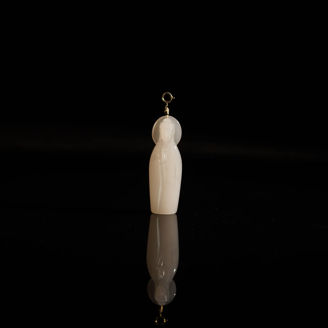 【佩洁】和田玉*吊坠*S925银镶嵌