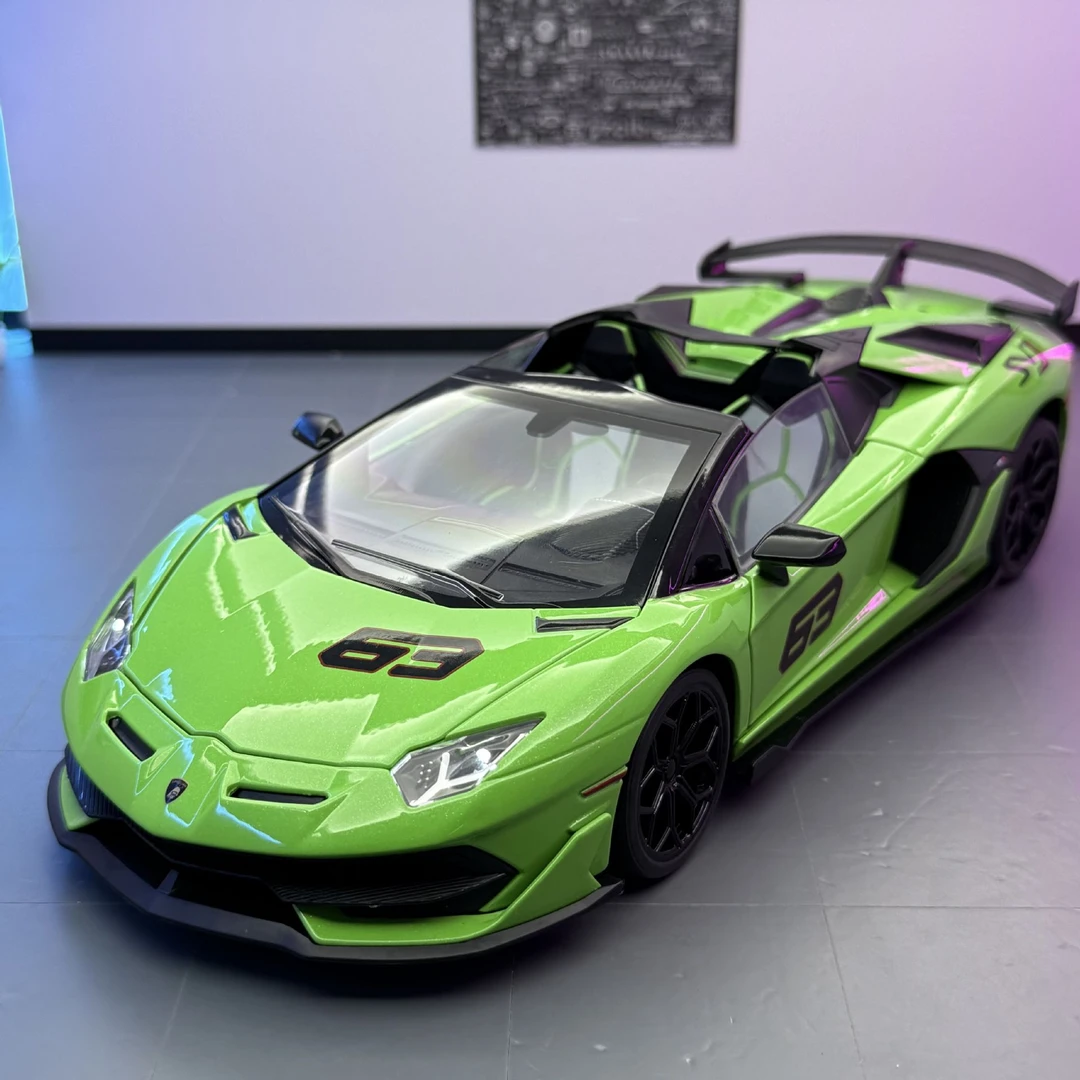 超大号1:18兰博基尼埃文塔多SVJ 63跑车模型合金车模型男孩车礼物