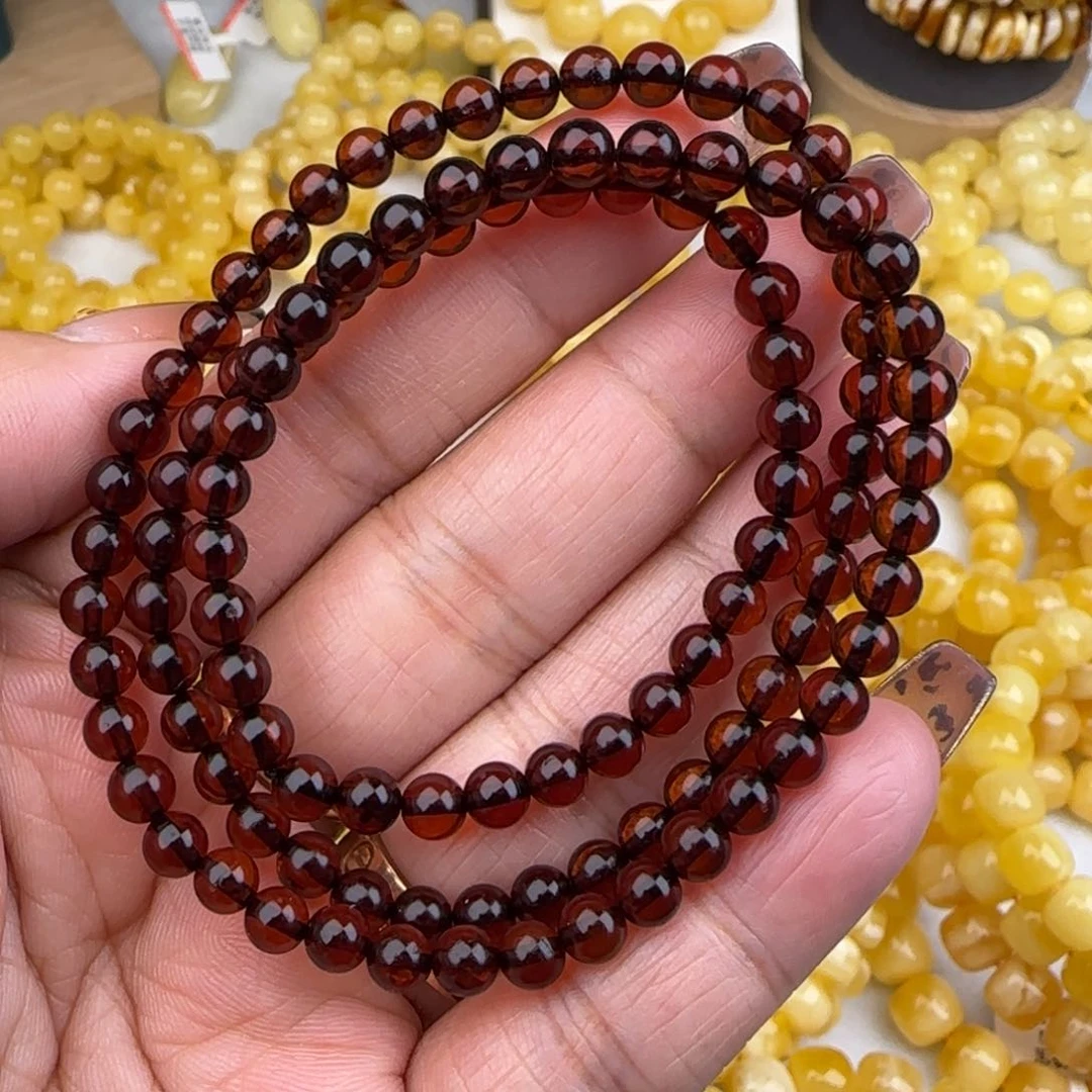 血珀手链未镶嵌血珀多圈